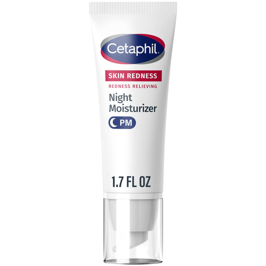 Cetaphil night cream front jar showing brand and soothing hydration benefits