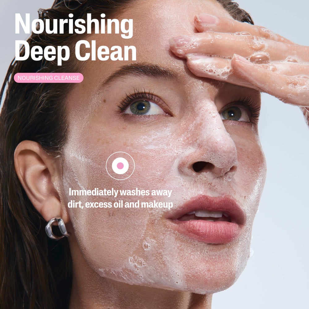Cetaphil oil texture on hand dissolving makeup effectively