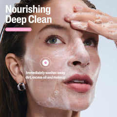 Cetaphil oil texture on hand dissolving makeup effectively