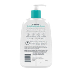 Close-up of Cetaphil label text and claims showing dermatologist recommended reassurance