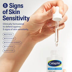 Cetaphil serum dropper dispensing clear serum highlighting easy precise application