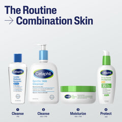 Cetaphil bottle in hand comparing 6 oz size for travel and storage benefit
