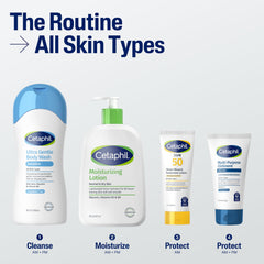Cetaphil tube beside coin showing 3 oz travel friendly benefit