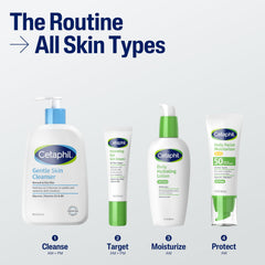 Cetaphil tube next to hand for size comparison and travel convenience