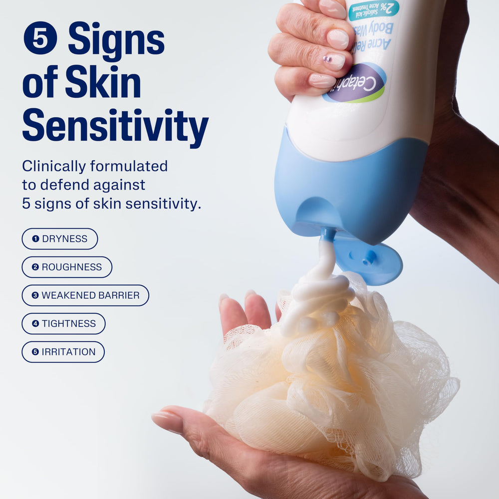Cetaphil creamy texture close-up illustrating gentle exfoliation