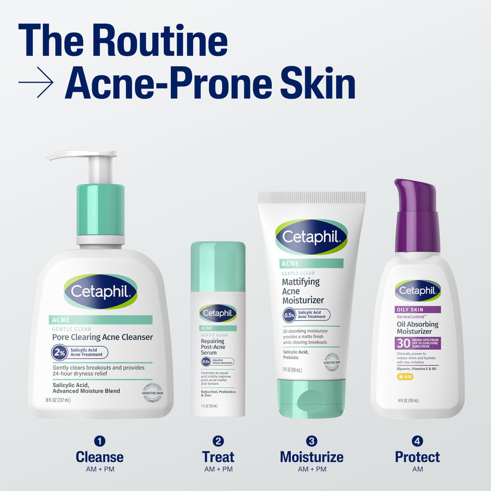 Cetaphil next to common travel items showing compact 3 oz portability