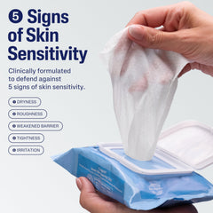 Cetaphil close-up wipe texture highlighting gentle soft fabric