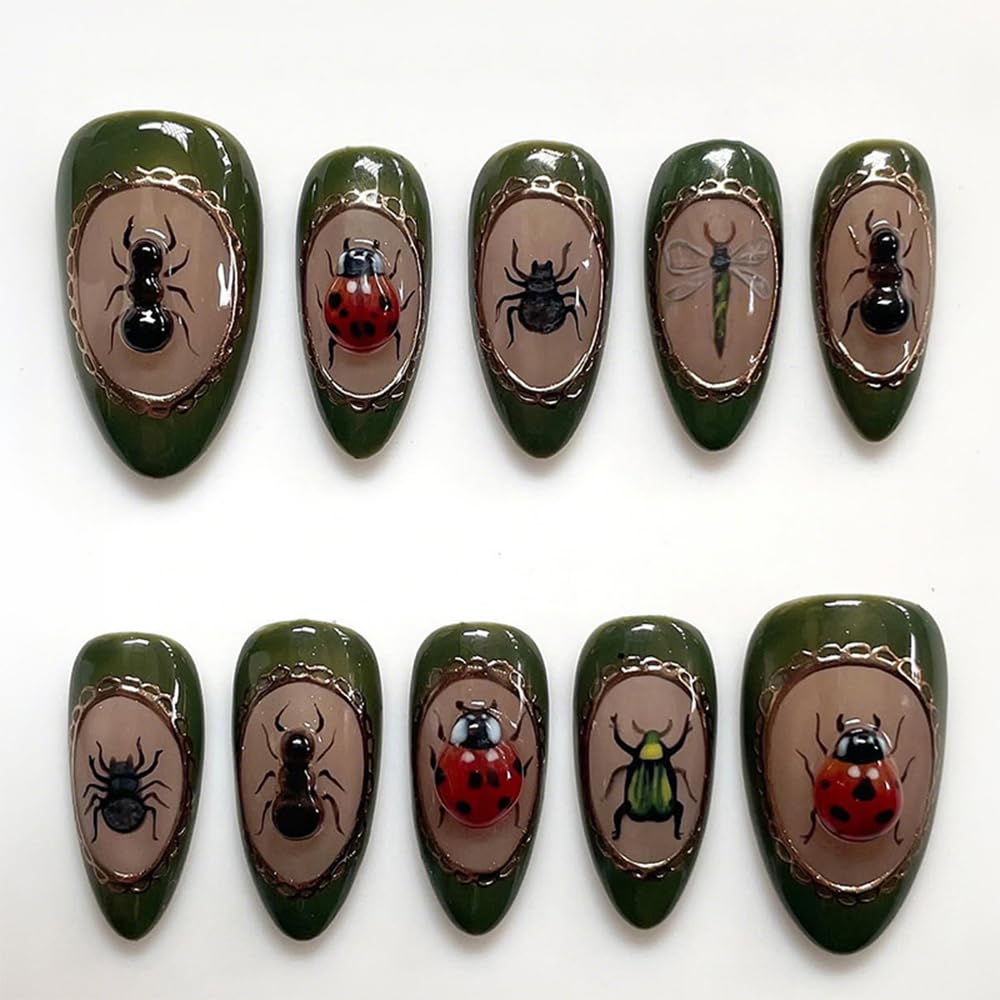 CEWEWP front packaging showing 30-piece insect nail set and benefits of variety