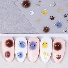 CEWEWP sticker applied on a fingernail demonstrating instant cute manicure