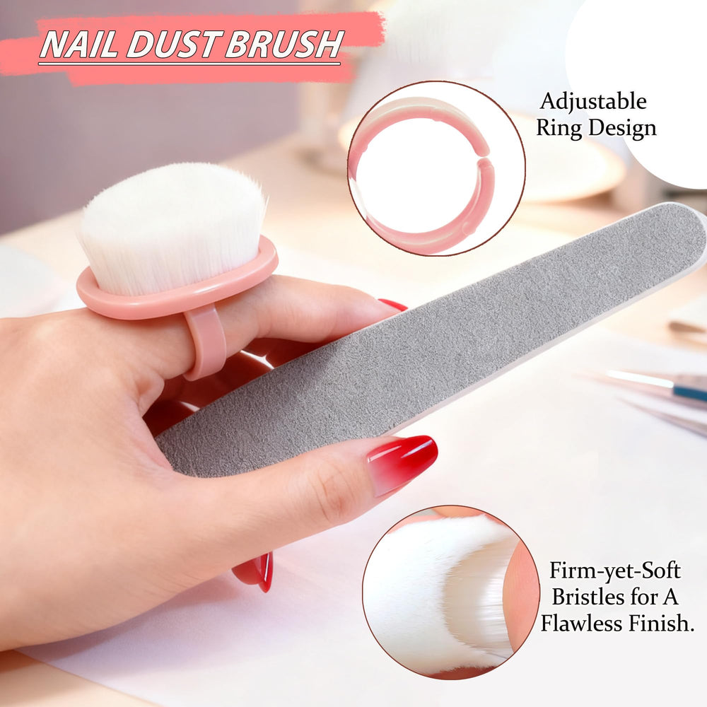 cgllwnmix nail duster with ring handle cleaning dust quickly for neater manicures