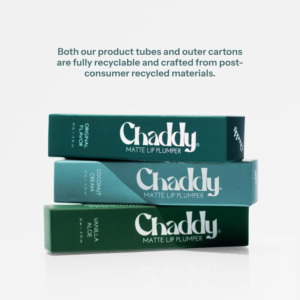 Chaddy before and after lips showing subtle plump and improved texture benefit