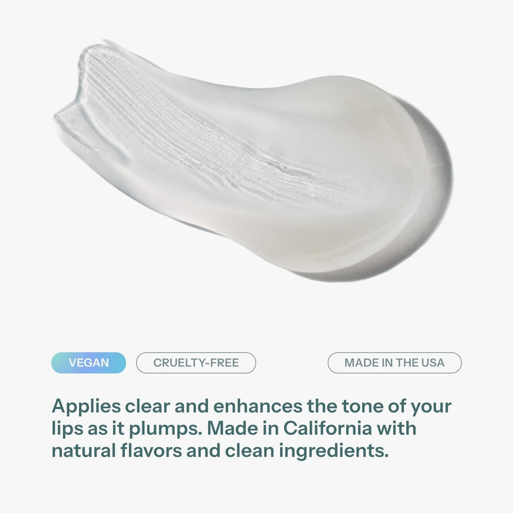 Chaddy lip plumper swipe on hand showing finish and hydration benefit