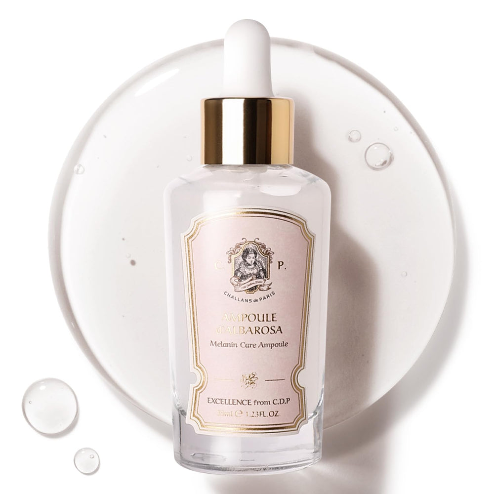 CHALLANS DE front bottle view showing sleek ampoule for brightening