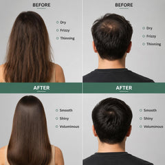 Chambelza lathering on hair to show cleansing and smoothing benefit
