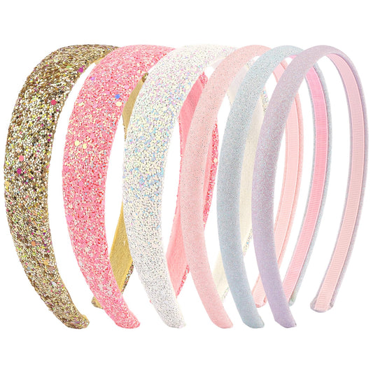 Chanaco front packaging showing six glitter headbands and bright colors