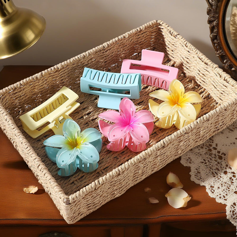 CHANDAT close-up of hibiscus clip texture highlighting durable resin finish