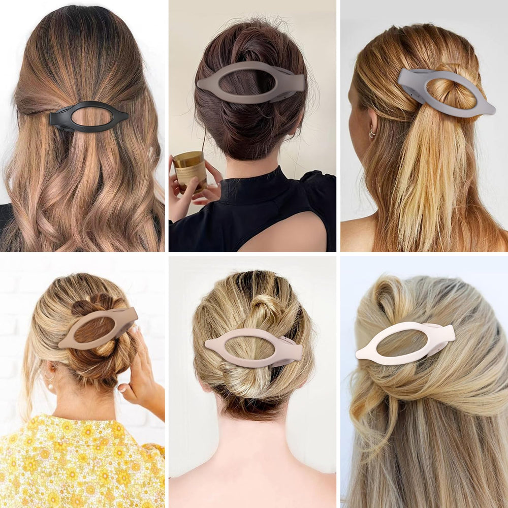 CHANDAT flat clips spread showing all colors for versatile styling benefit