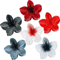 CHANDAT front view of six flower clips showing color mix and shape for styling
