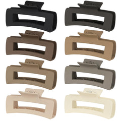 CHANDAT front view of eight coffee-tone clips showing colors and packaging, practical set