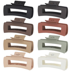 CHANDAT front view of 8-piece clip pack showing colors and shape, ideal for styling