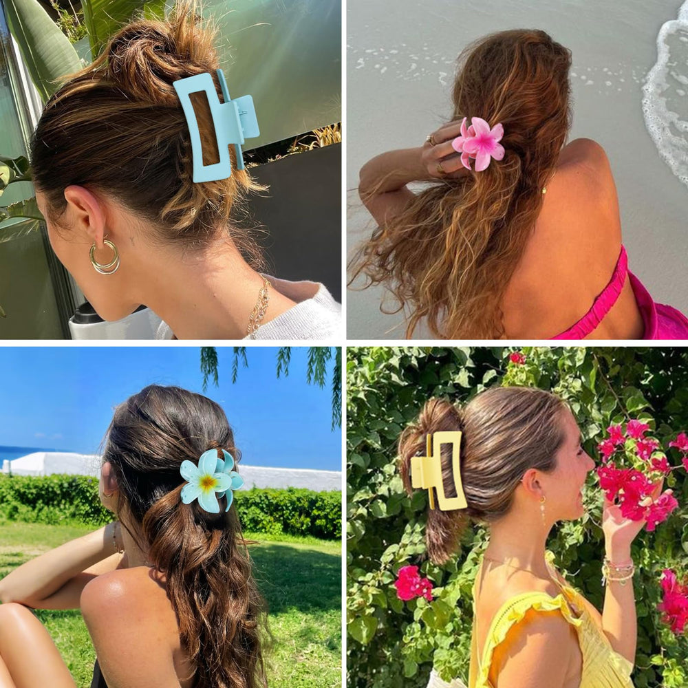 CHANDAT square claw worn in office-ready hairstyle for polished hold