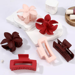 CHANDAT rectangular square clips arranged to show six different colors for outfit matching