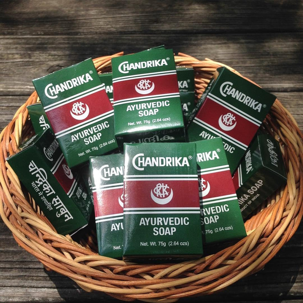 Chandrika ingredient label close-up showing vegetable oils and herbs, transparency benefit