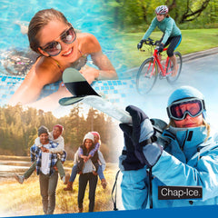 CHAP-ICE lifestyle outdoor use showing on-the-go hydration benefit