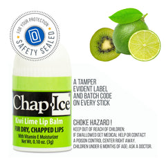 CHAP-ICE flavor labels showing Cherry, Citrus Orange, and Kiwi Lime options
