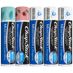 ChapStick bundle front packaging showing five tubes and SPF 15 protection benefit