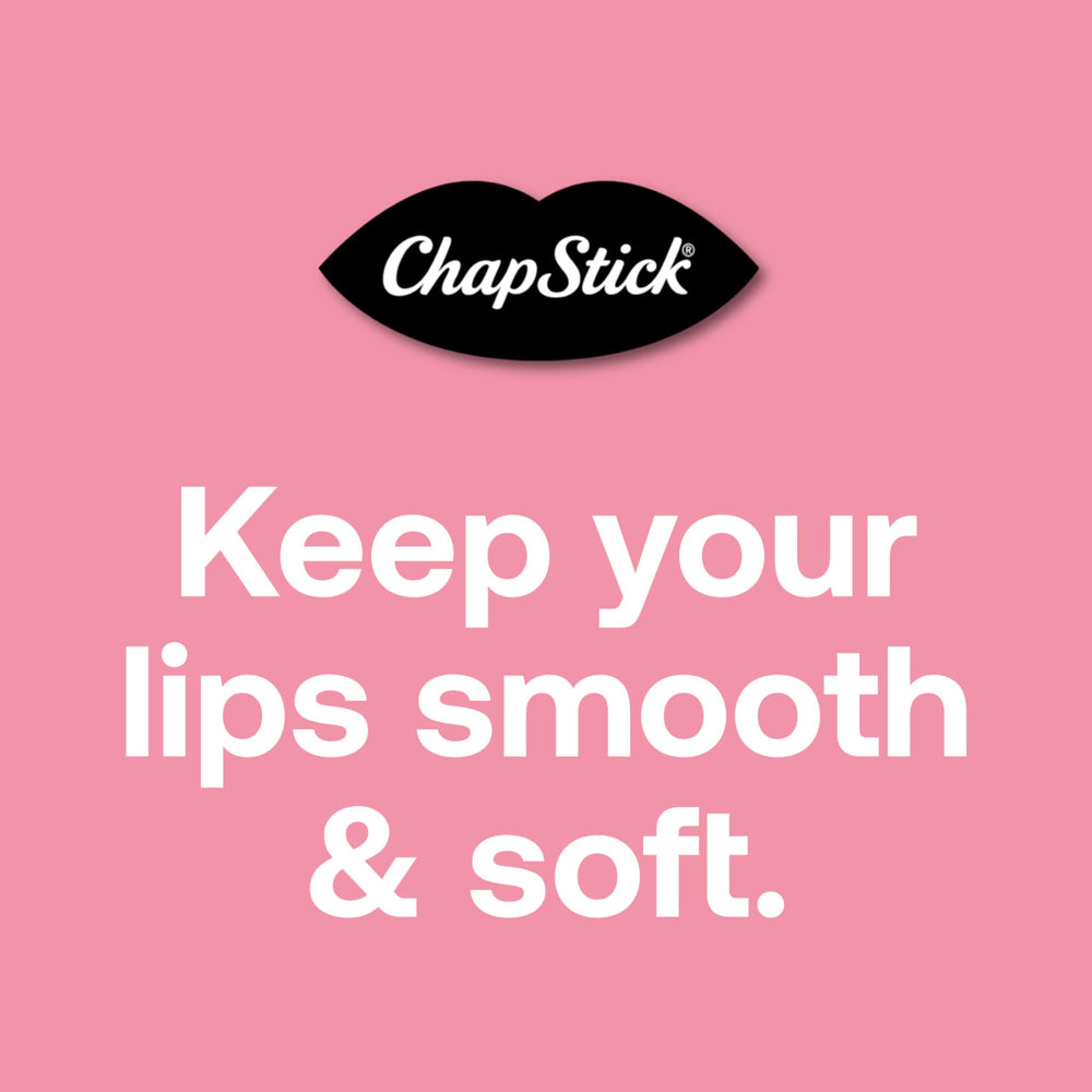 ChapStick open tube texture view showing smooth balm application and moisturizing benefit