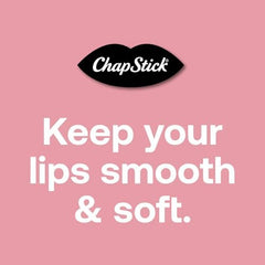 ChapStick label and ingredients panel highlighting paraben-free formula