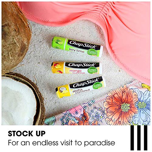 ChapStick Mango Sunrise tube detail emphasizing smooth, moisturizing application