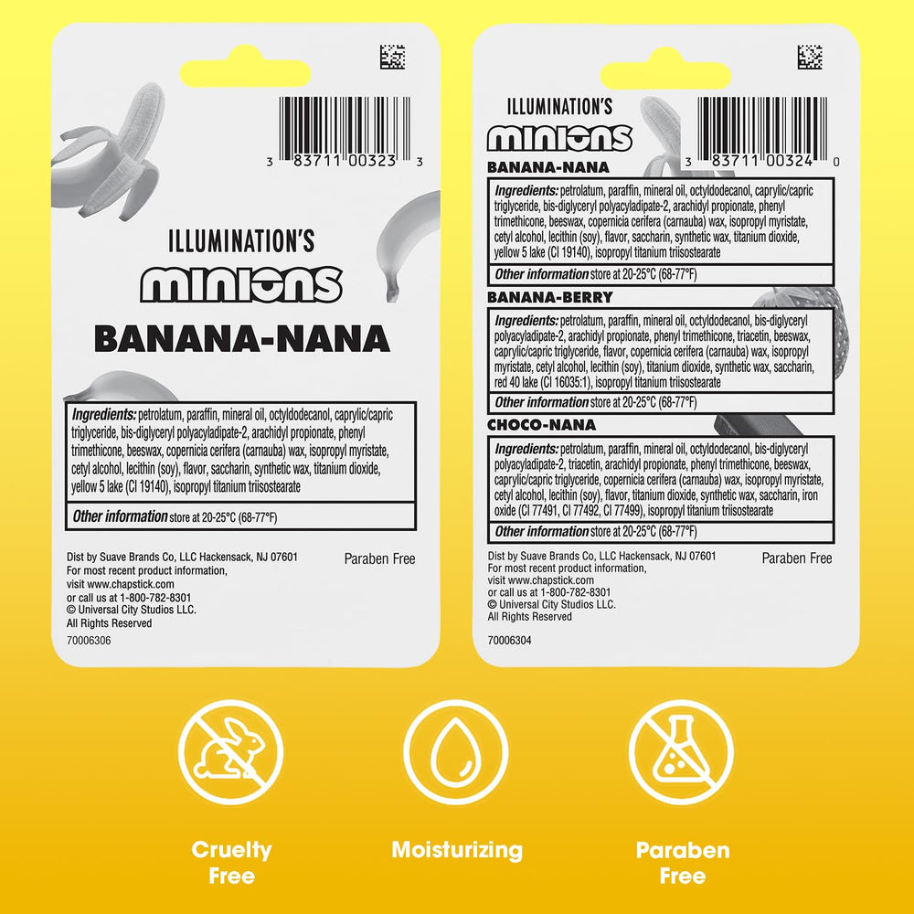 ChapStick Minions lifestyle kid using balm showing quick application and fun character appeal