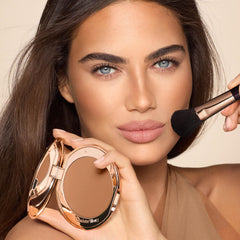 Charlotte Tilbury close-up of bronzer pan displaying smooth finish for even coverage