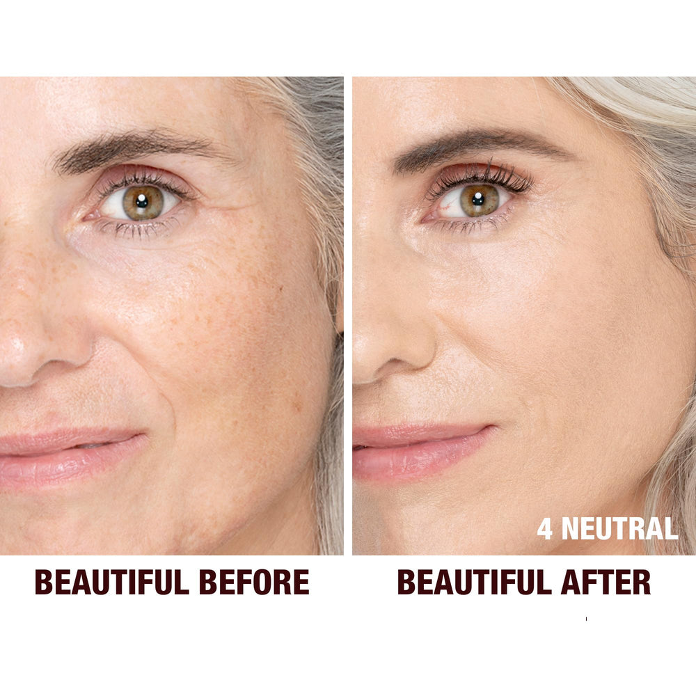 Charlotte Tilbury foundation drop texture highlighting smooth hydrating finish