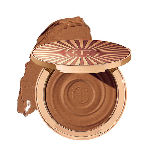 Charlotte Tilbury front packaging showing sleek jar and shade for a polished look