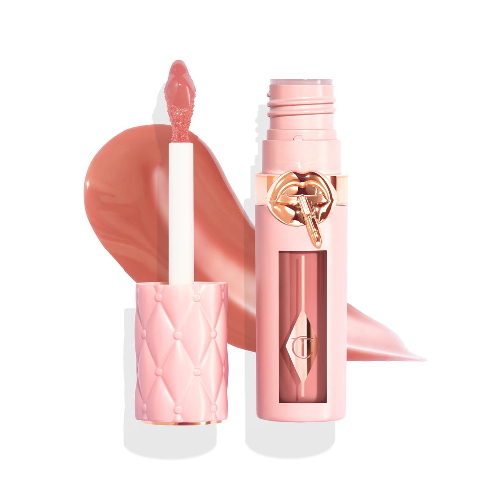 Charlotte Tilbury gloss front packaging showing shade and glossy finish benefit