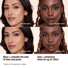 Charlotte Tilbury rose wax and almond oil ingredients image showing nourishing benefit