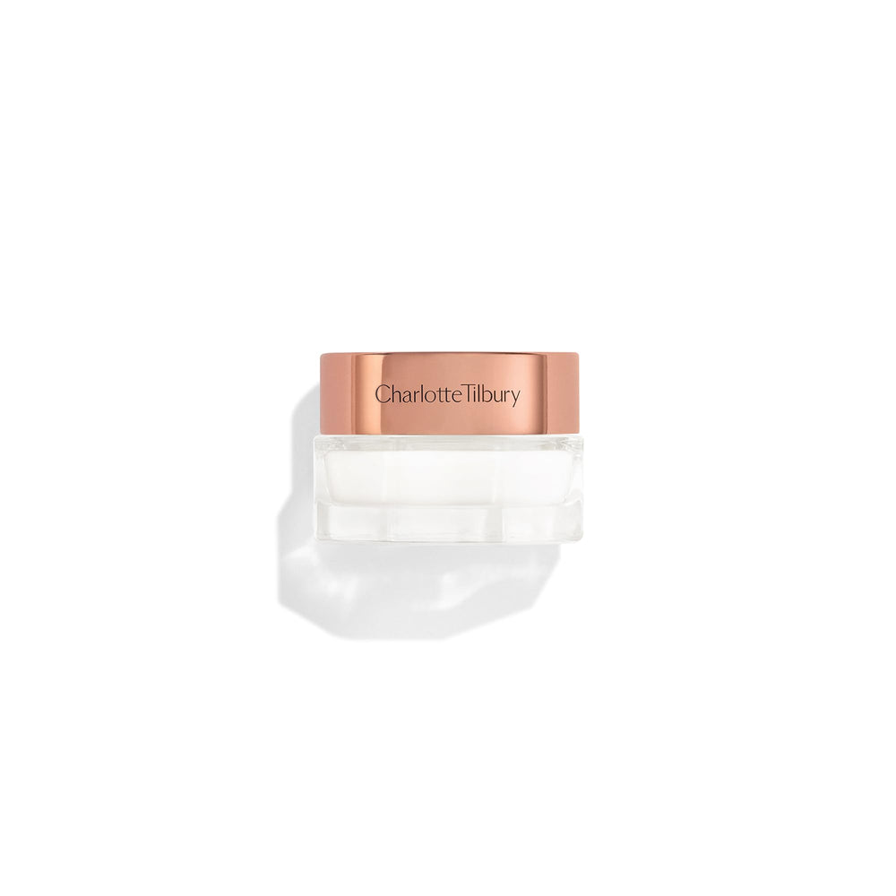 Charlotte Tilbury jar front view showing elegant packaging and instant glow benefit