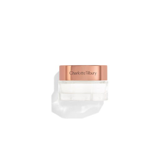 Charlotte Tilbury jar front view showing elegant packaging and instant glow benefit