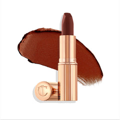 Charlotte Tilbury lipstick front shot showing elegant tube and shade for gifting