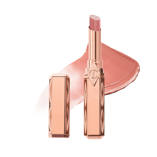 Charlotte Tilbury front packaging showing product and shade benefits