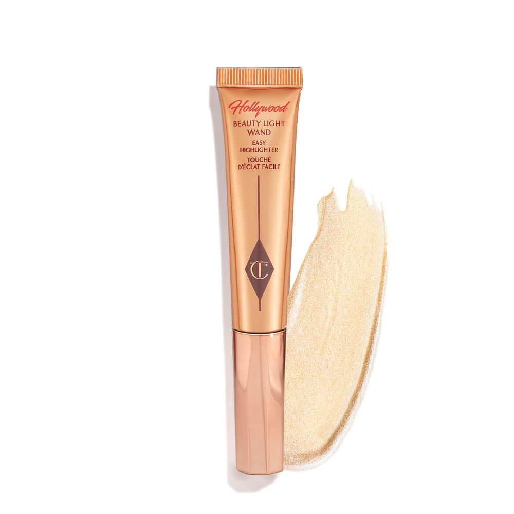 Charlotte Tilbury Spotlight front packaging showing elegant rose-gold tube and cap, great for gifting