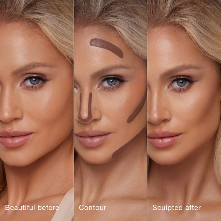 Charlotte Tilbury swatch on medium skin showing natural, even contour shade