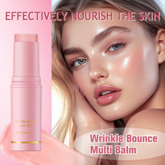 Charm Kiss open twist-up stick revealing smooth balm texture, quick-absorbing hydration