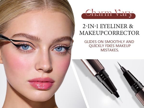 Charm Vary dual-ended pen visible, highlighting 2-in-1 convenience