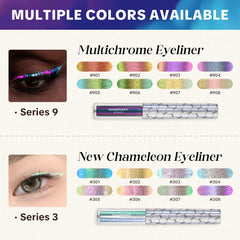 CHARMACY swatches under angled light revealing purple gold green shift benefit