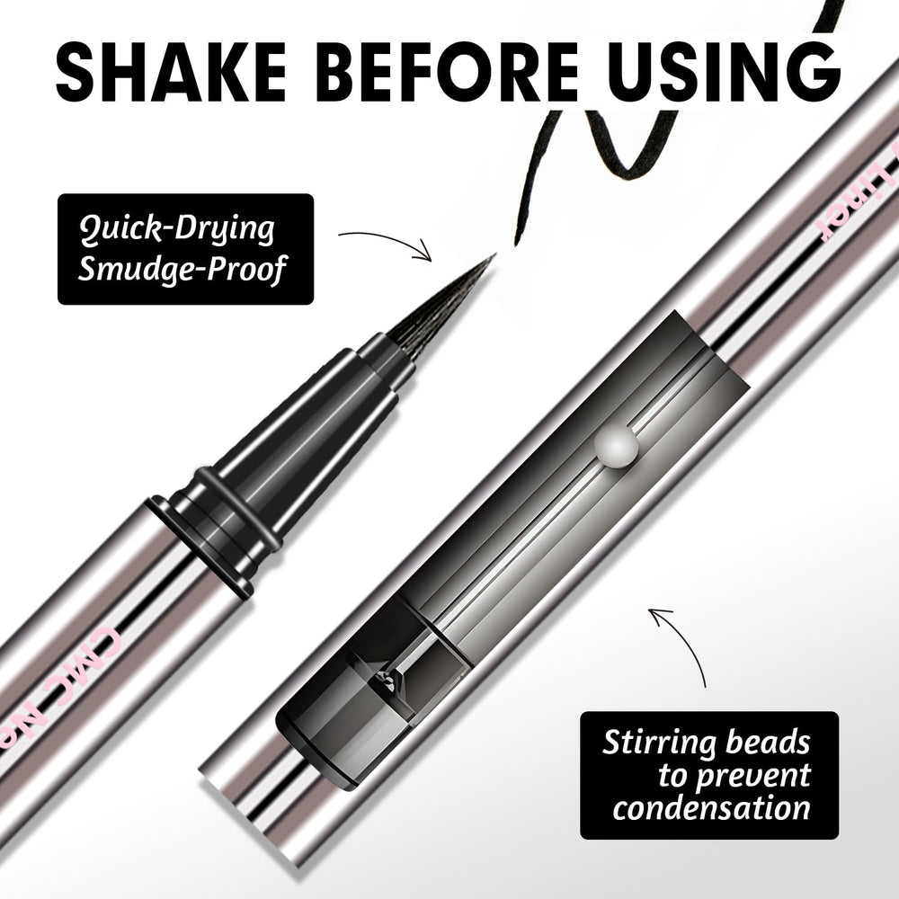 Charmacy intense black swatch stroke demonstrating rich pigment and bold finish