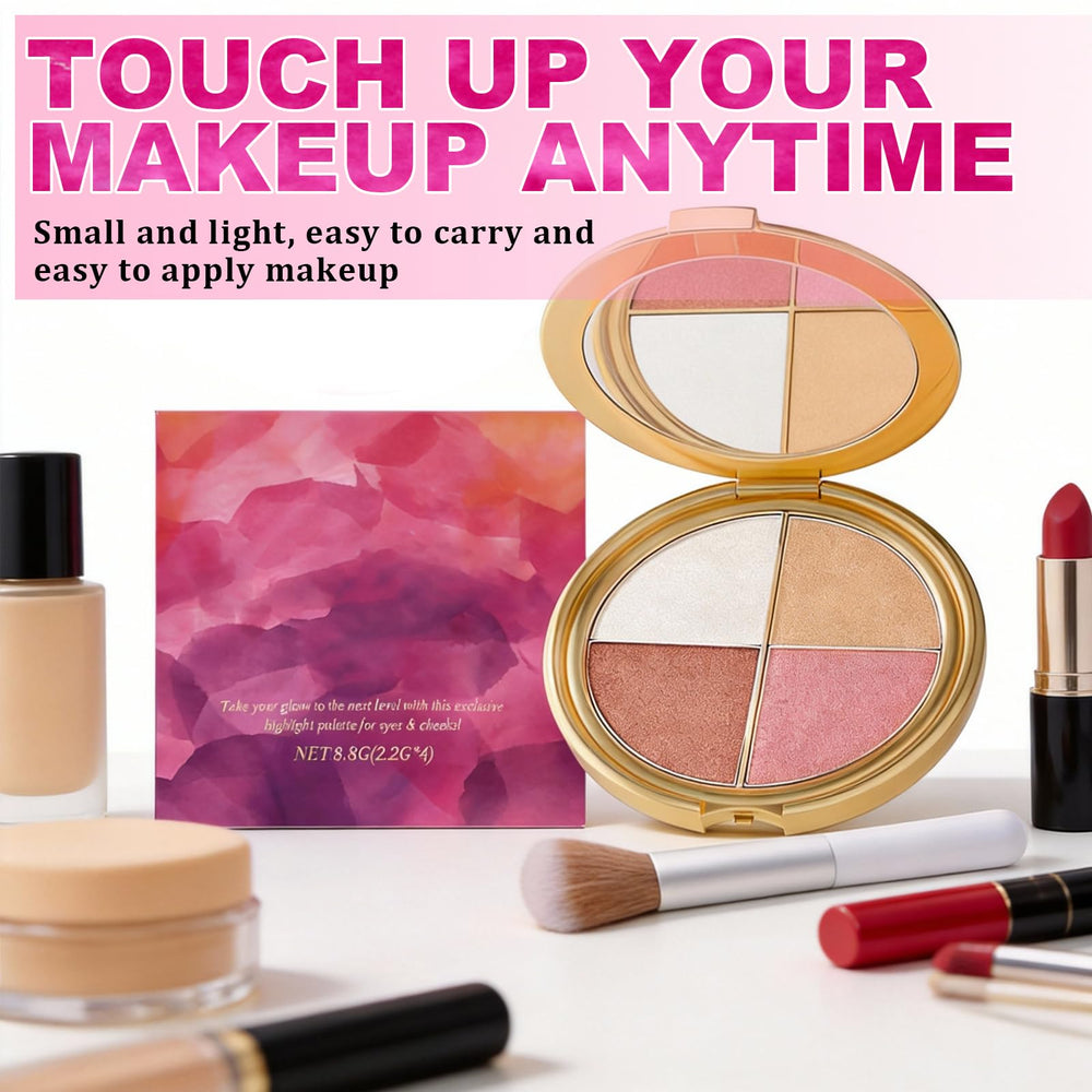 Charunee lifestyle vanity setup showing palette in daily routine for time-saving makeup